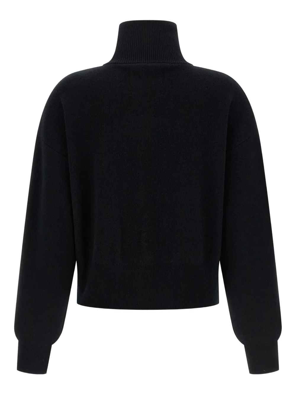 extreme cashmere N°385 Xtra Cute vest met hoge hals en rits Zwart