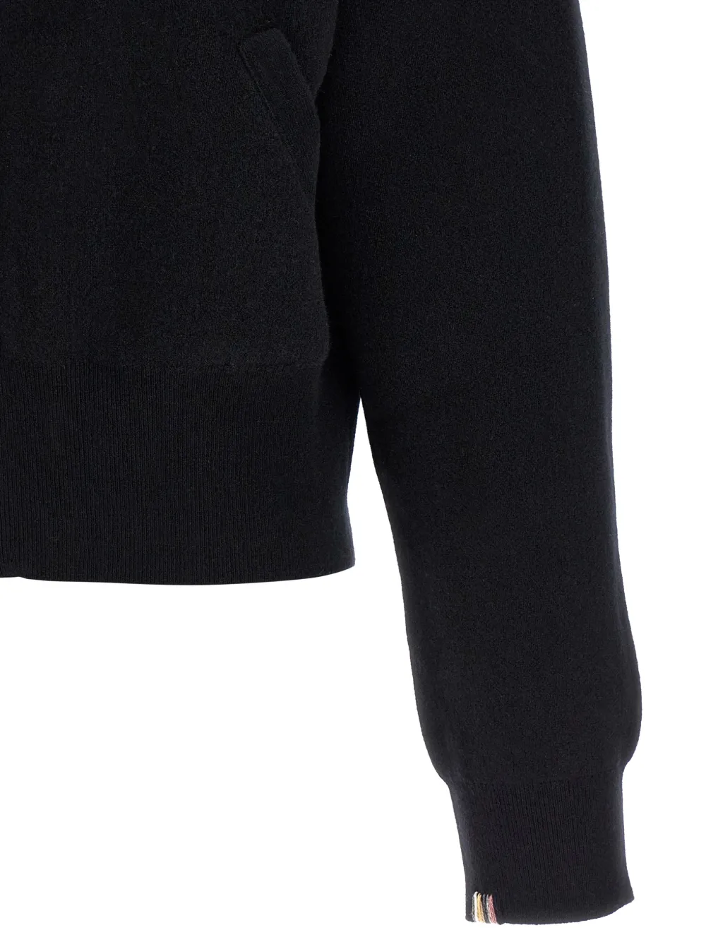 extreme cashmere N°385 Xtra Cute vest met hoge hals en rits Zwart