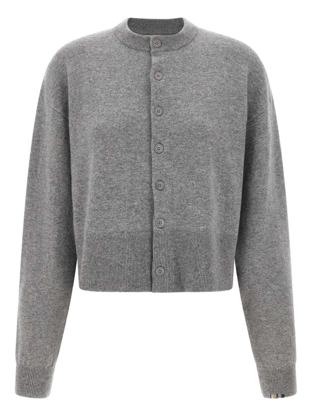 extreme cashmere N°170 Chou button crew-neck cardigan - Grigio