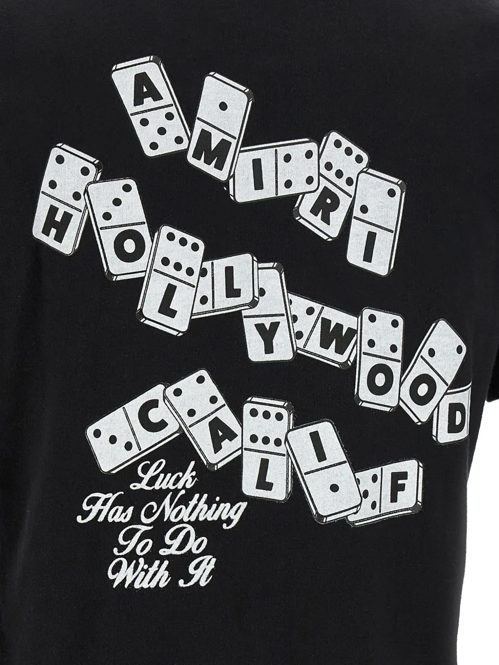AMIRI T-shirt met Domino print Zwart