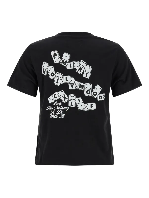 AMIRI Domino プリント Tシャツ | ブラック | FARFETCH JP