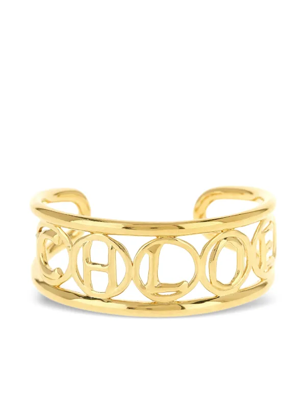 Chloé Script Gold-tone Bangle