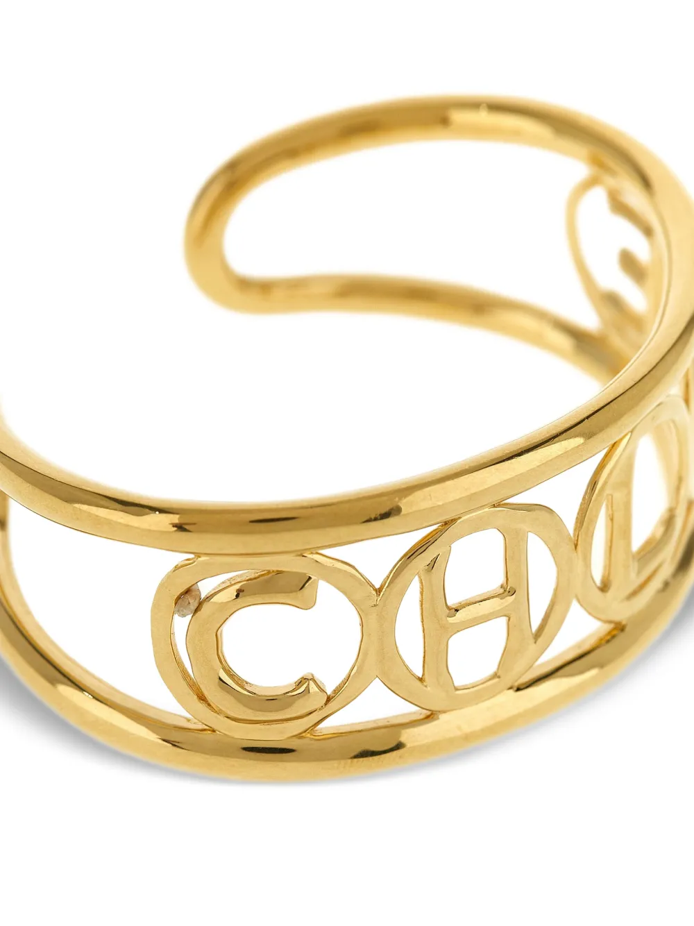  Chloé Brazalete Script - Dorado 