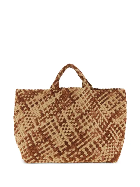 NAGHEDI grand sac cabas St. Barths tissé à design bicolore