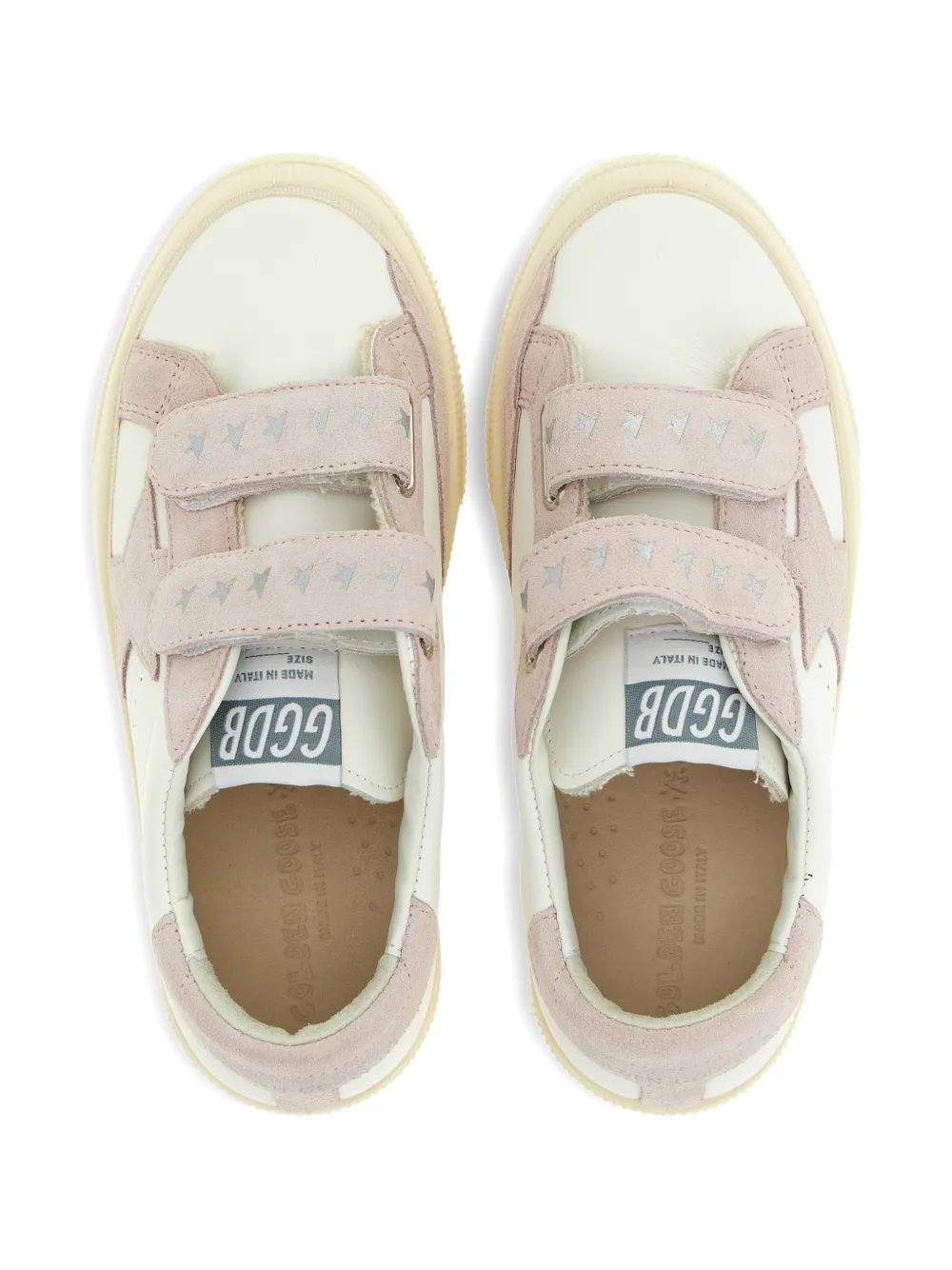 Golden Goose Kids May School star suede sneakers Wit