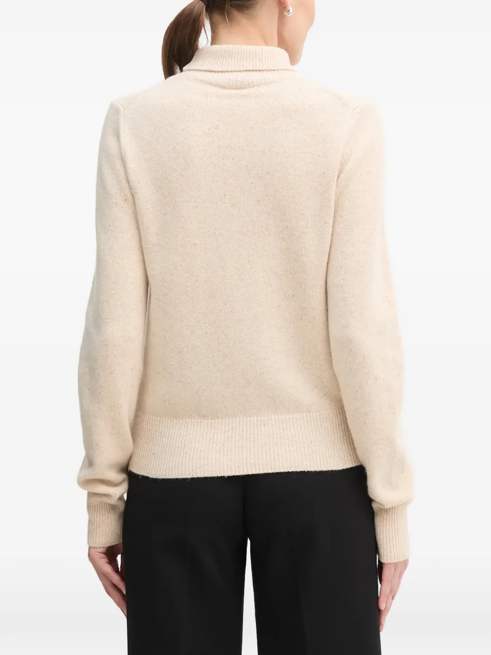  Colmar Turtleneck Logo-plaque Sweater - Neutrals 