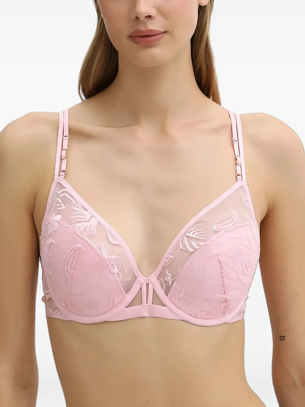 Chantelle Spirits floral-lace underwired bra - Rosa