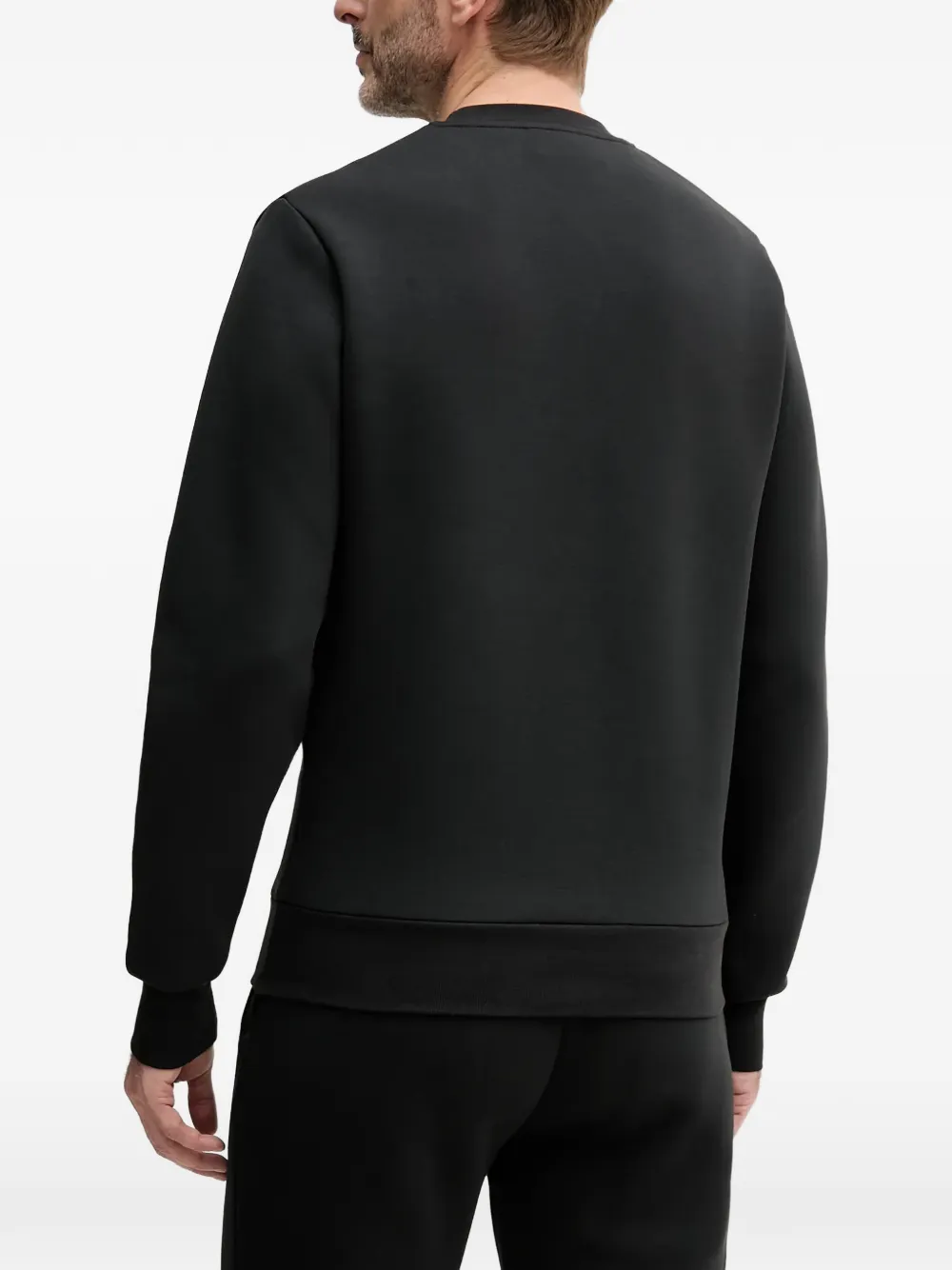 Colmar Sweater met ronde hals en applicatie Zwart