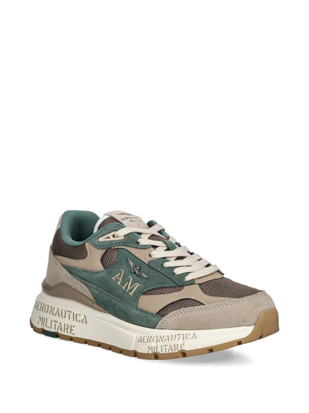 Aeronautica Militare Sneakers met ronde neus Beige