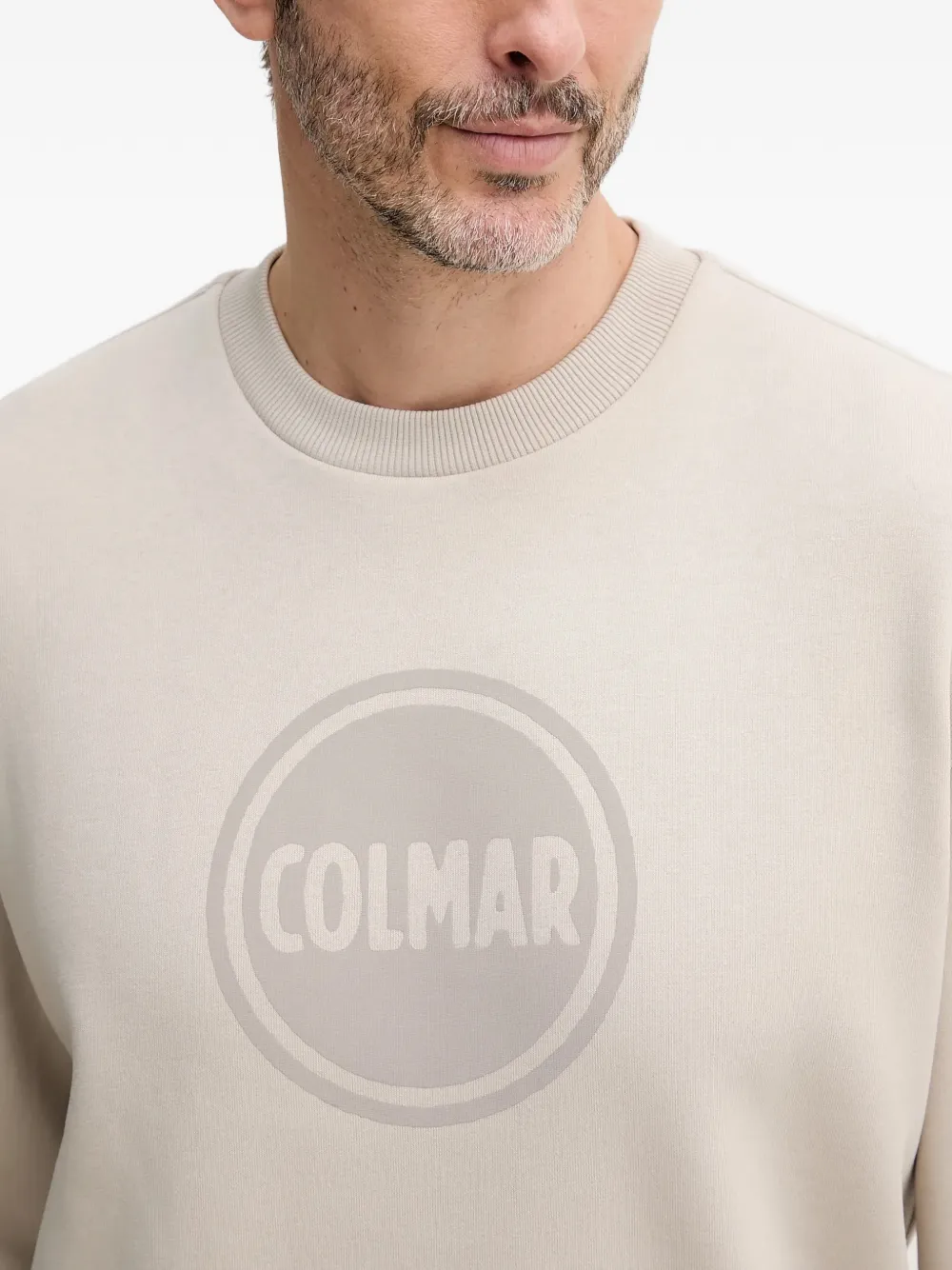 Colmar Sweater met logoprint Beige