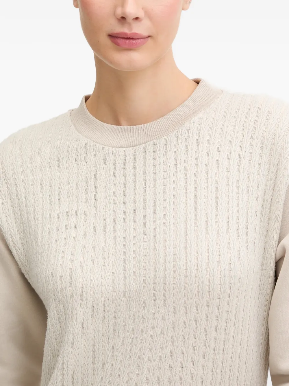 Colmar Sweater met ronde hals Beige