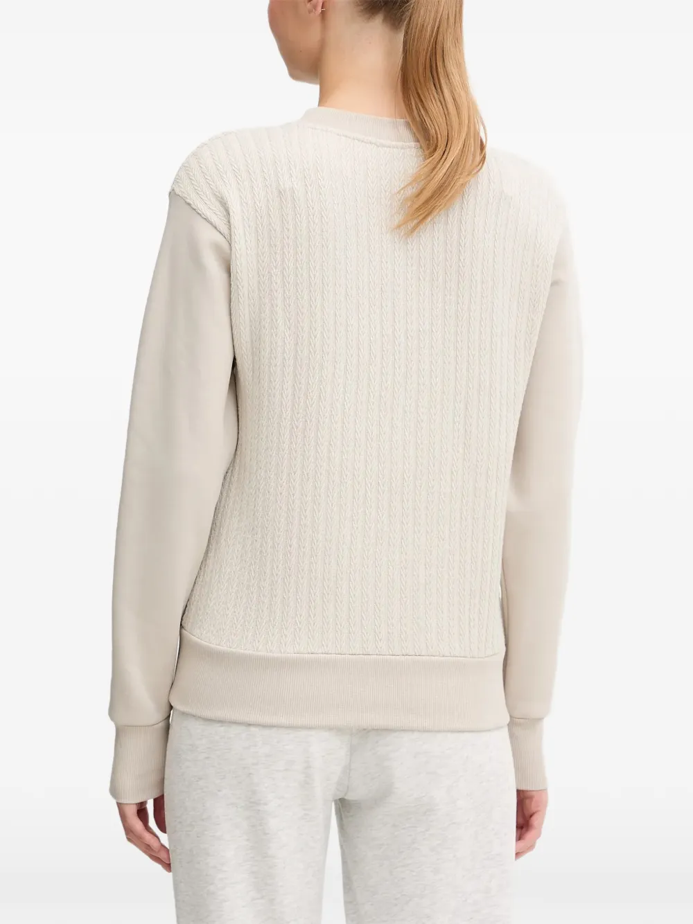 Colmar Textured Crew-neck Sweatshirt - Neutrals 