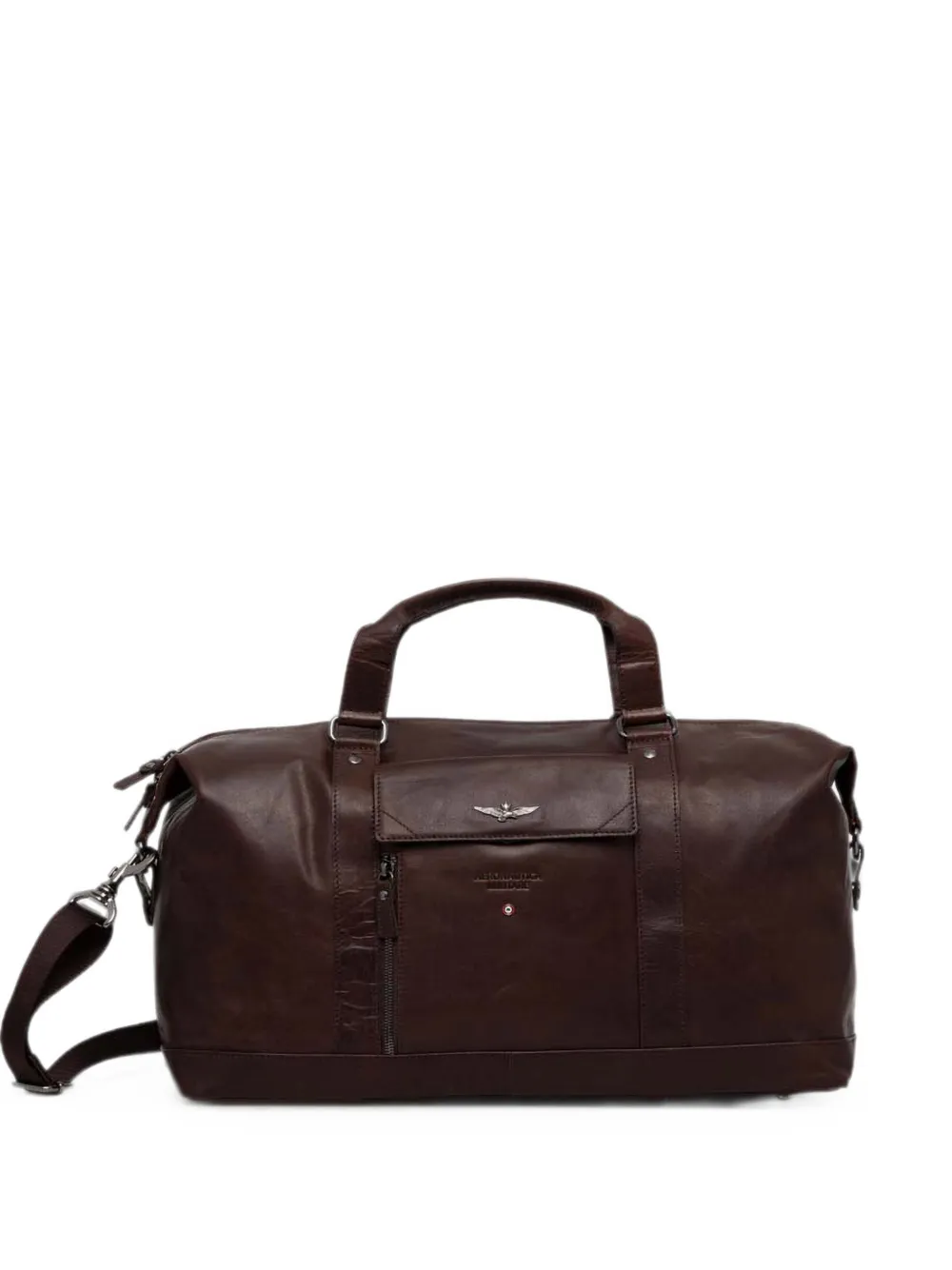 Aeronautica Militare leather holdall - Marrone