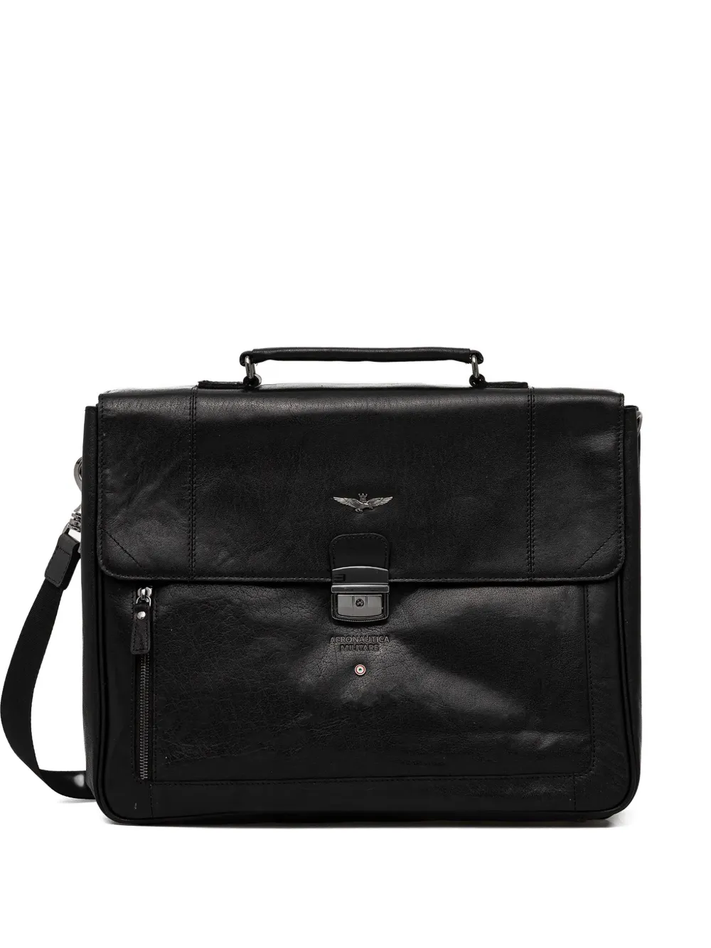 Aeronautica Militare buckle-fastening briefcase - Schwarz