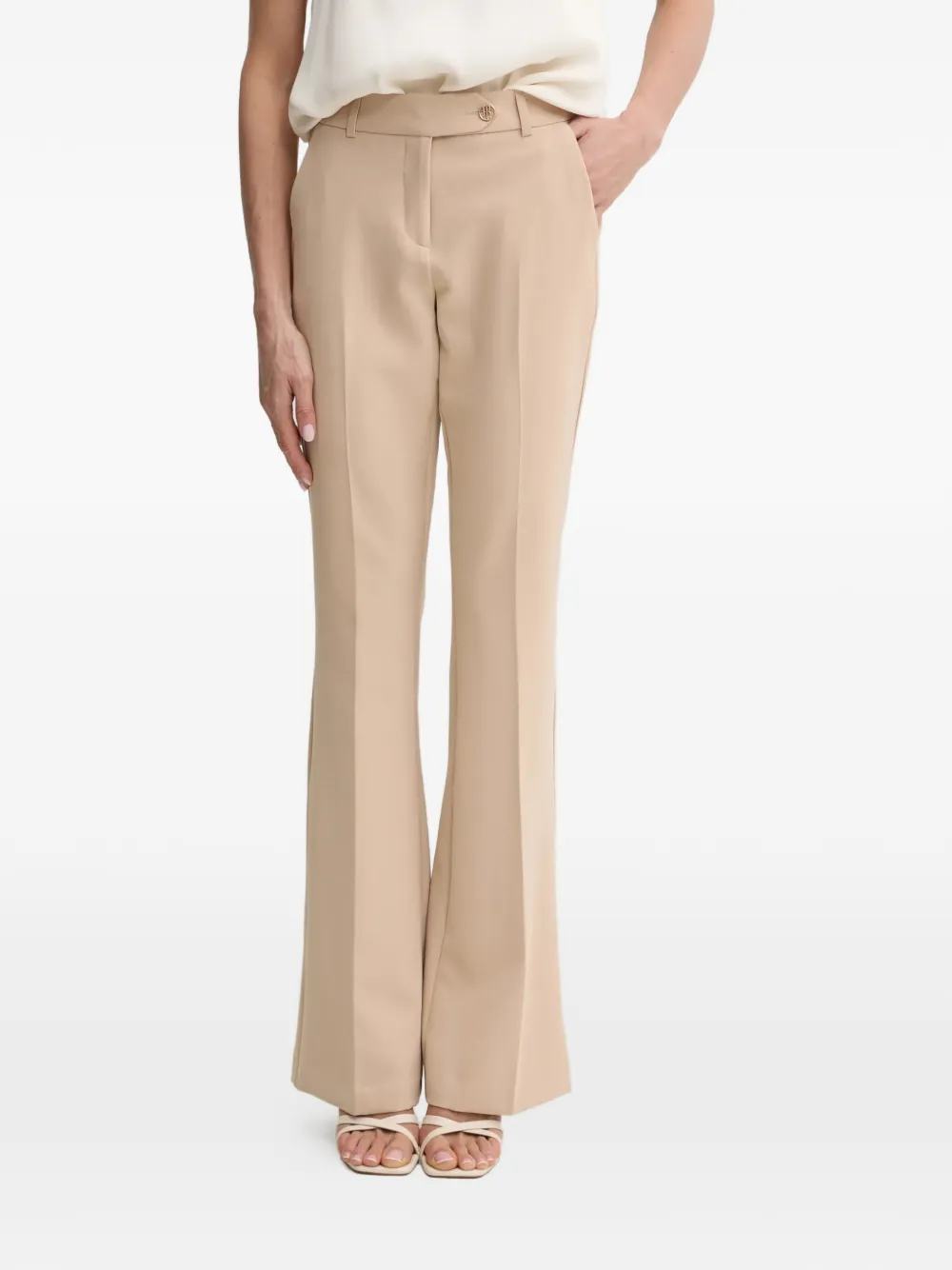 FRACOMINA flared trousers - Nude