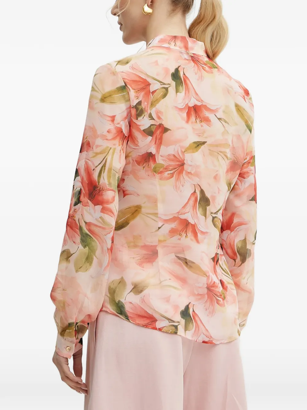  Fracomina Floral-print Buttoned Top - Pink 
