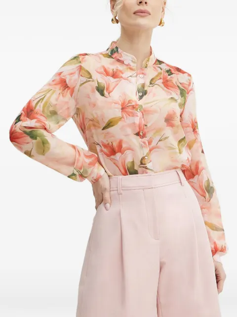 FRACOMINA floral-print buttoned top