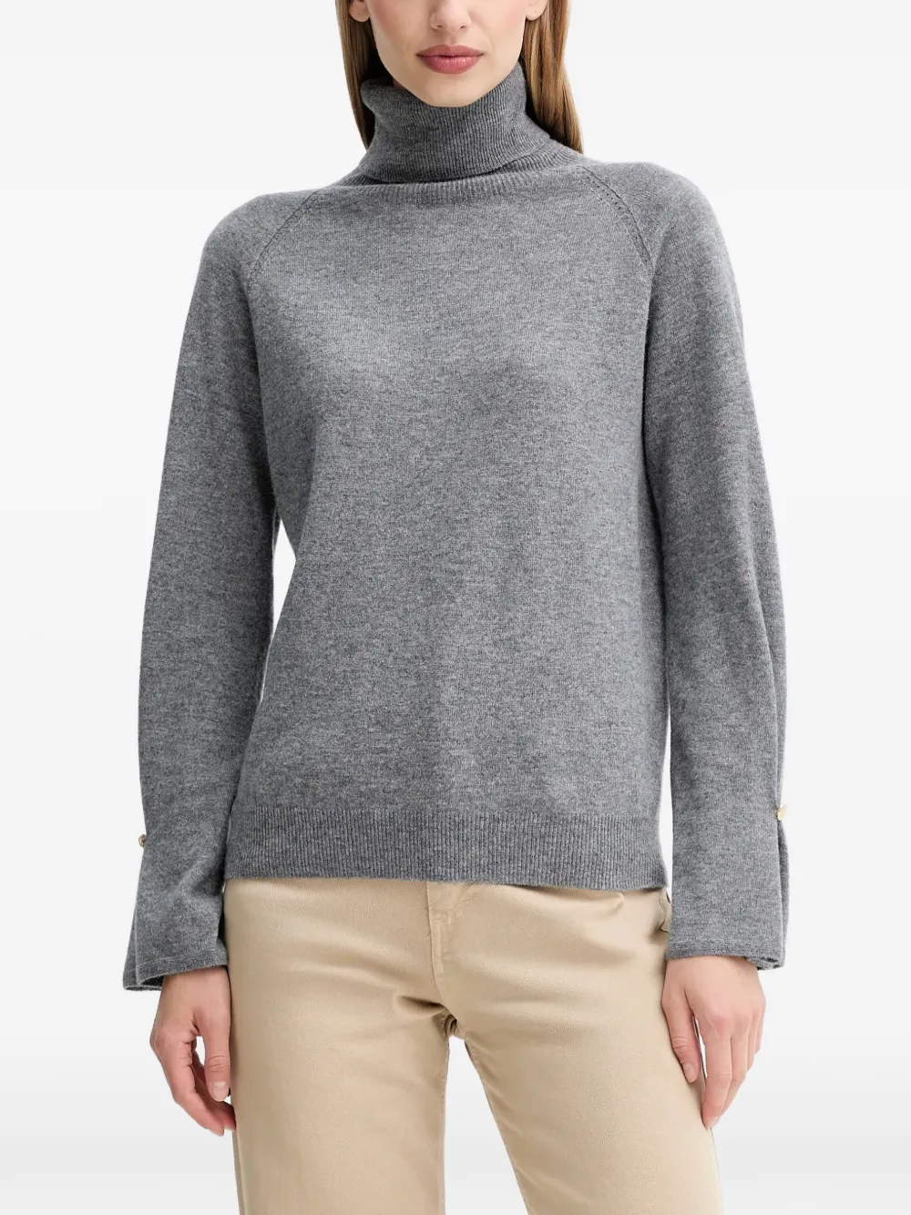 FRACOMINA roll-neck wool sweater - Grigio