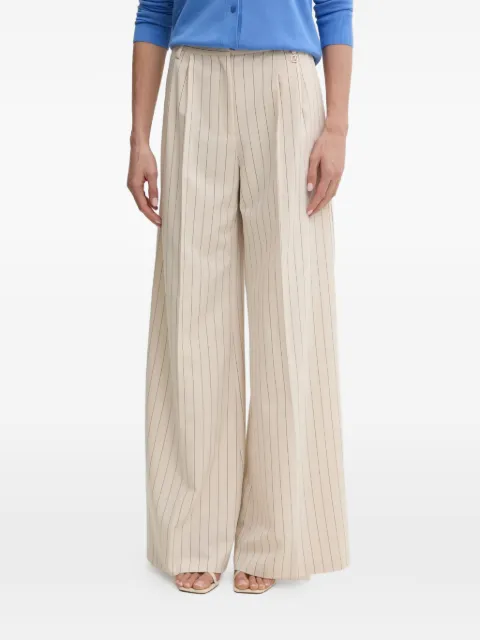 FRACOMINA Cropped pinstripe wide-leg trousers