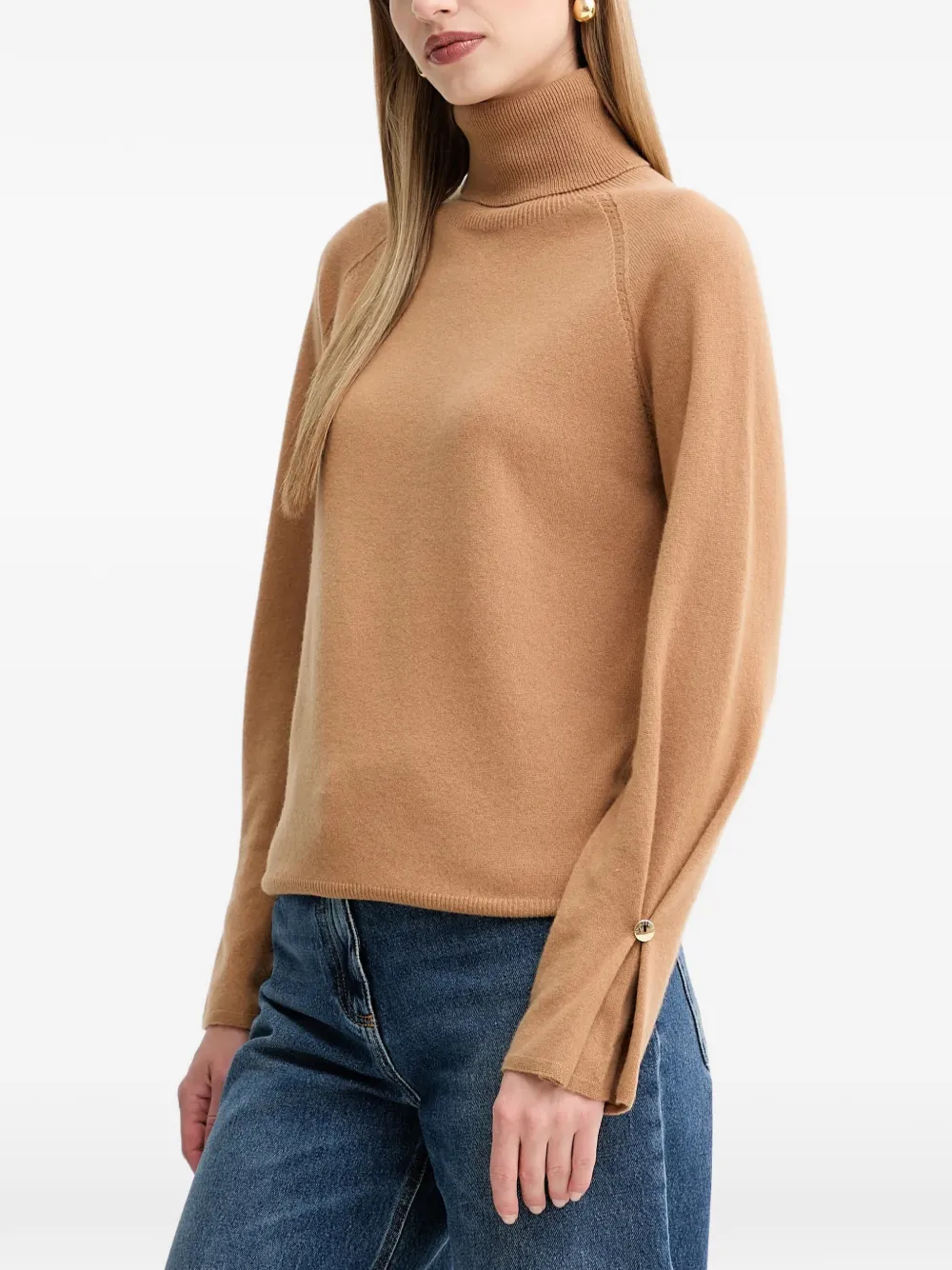  Fracomina Roll-neck Wool Sweater - Neutrals 