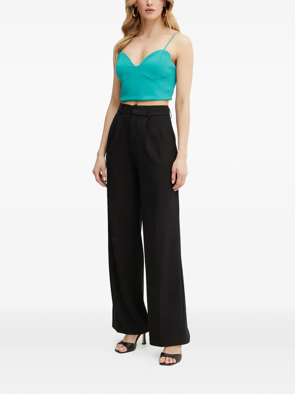 FRACOMINA Top met sweetheart hals Blauw