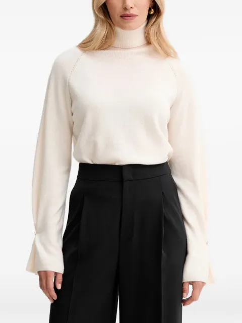 FRACOMINA — gold-tone-button roll-neck sweater