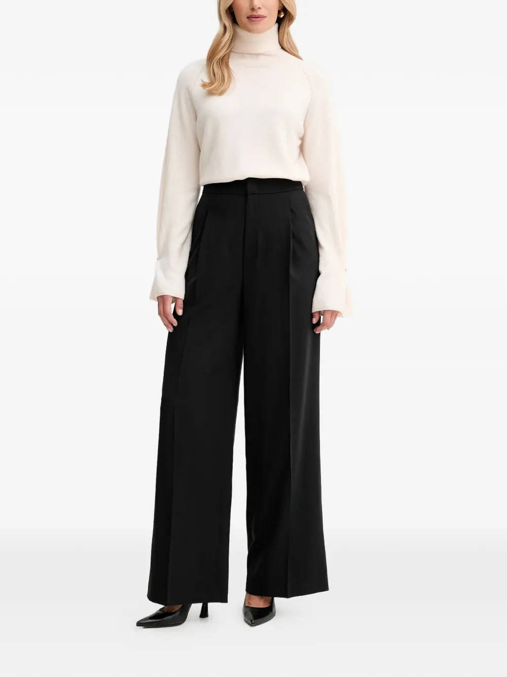  Fracomina Gold-tone-button Roll-neck Sweater - Neutrals 