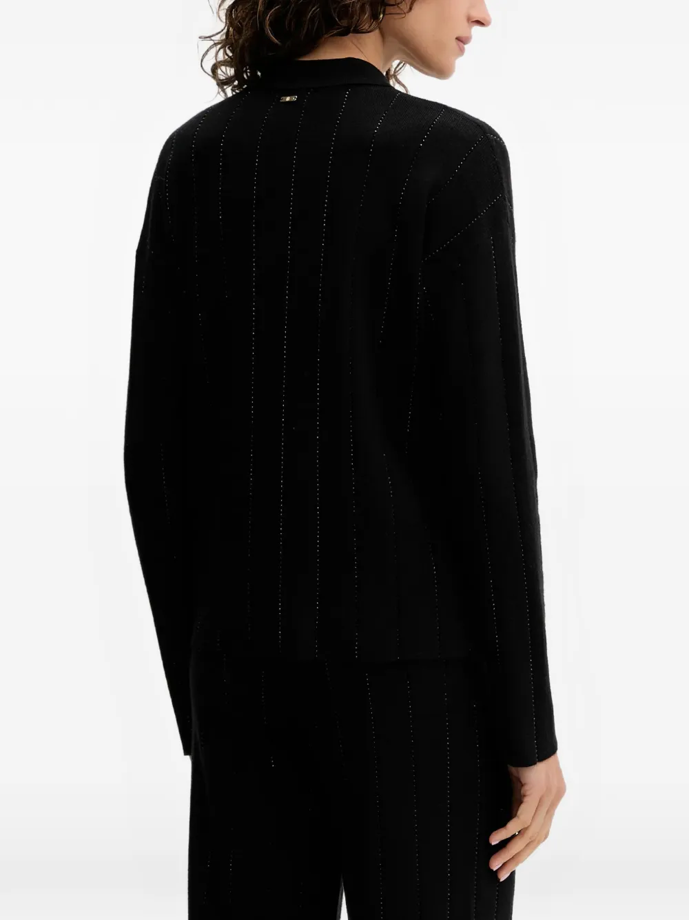 Button-Up Striped Knitwear