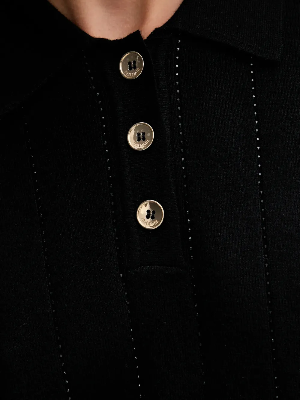 Button-Up Striped Knitwear