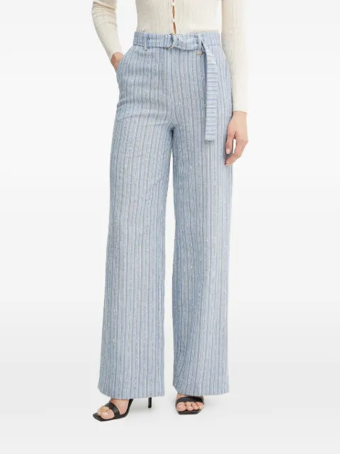 FRACOMINA striped belted trousers