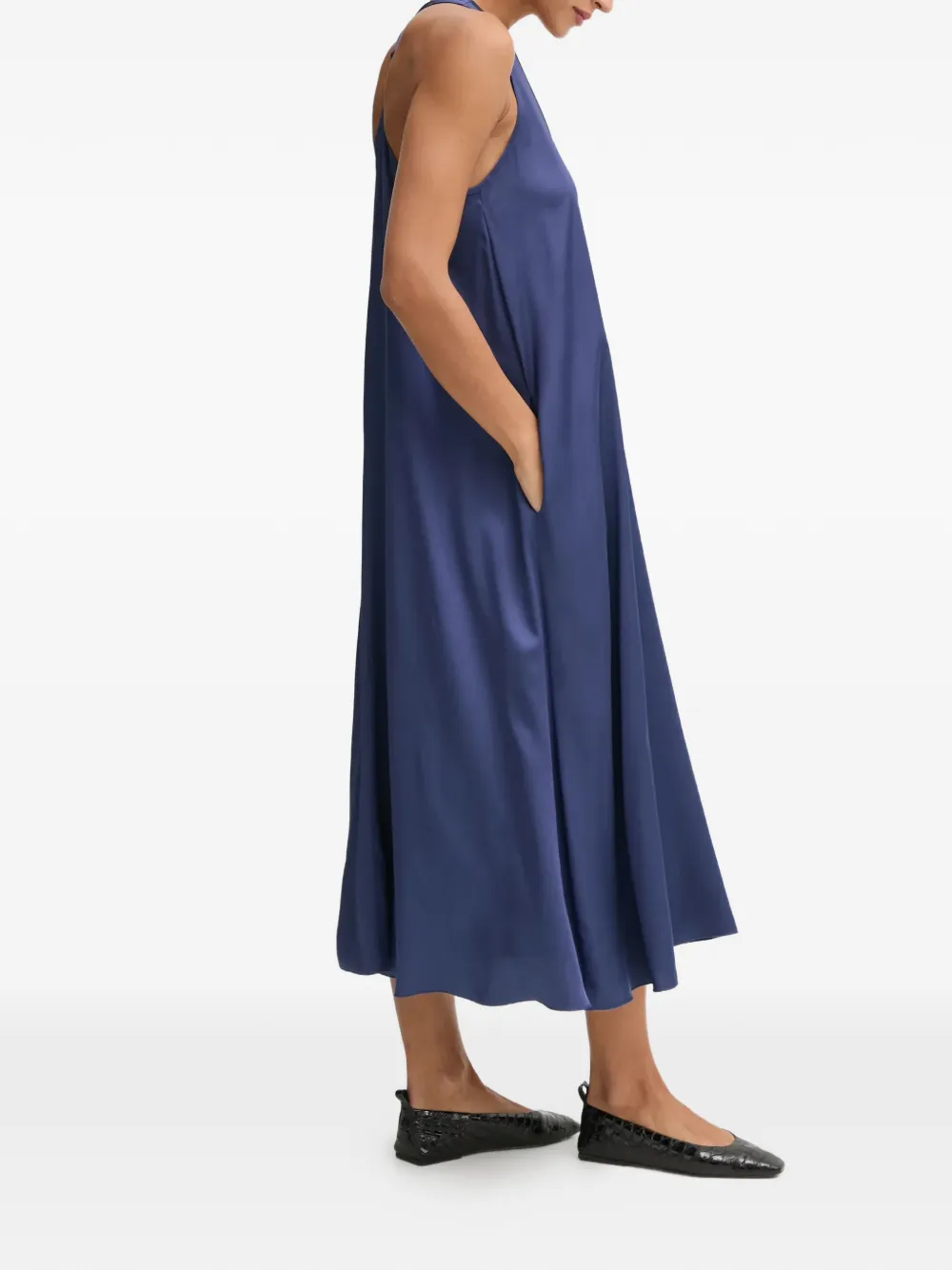 FRACOMINA v-neck pocket dress - Blauw