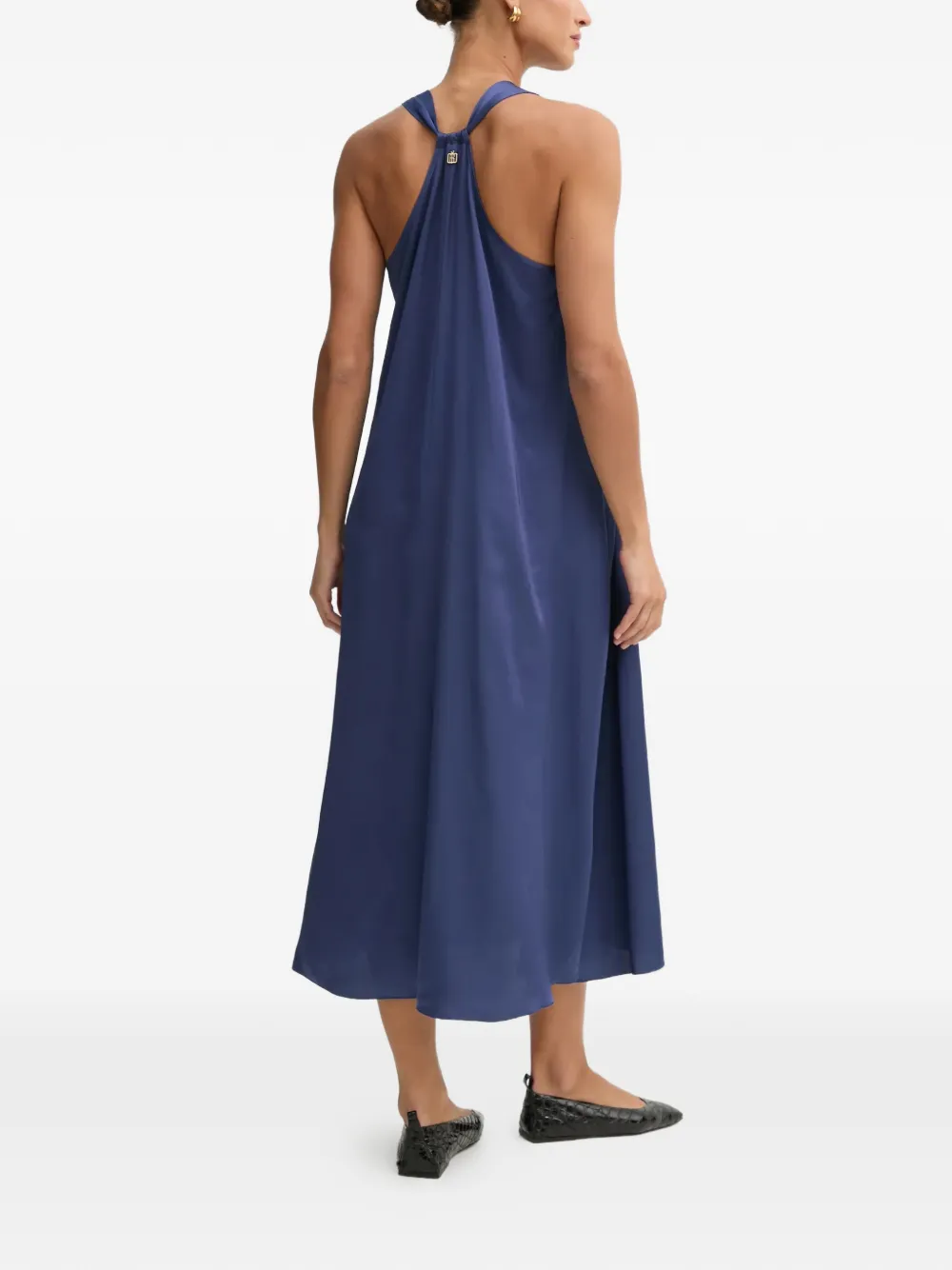  Fracomina V-neck Pocket Dress - Blue 
