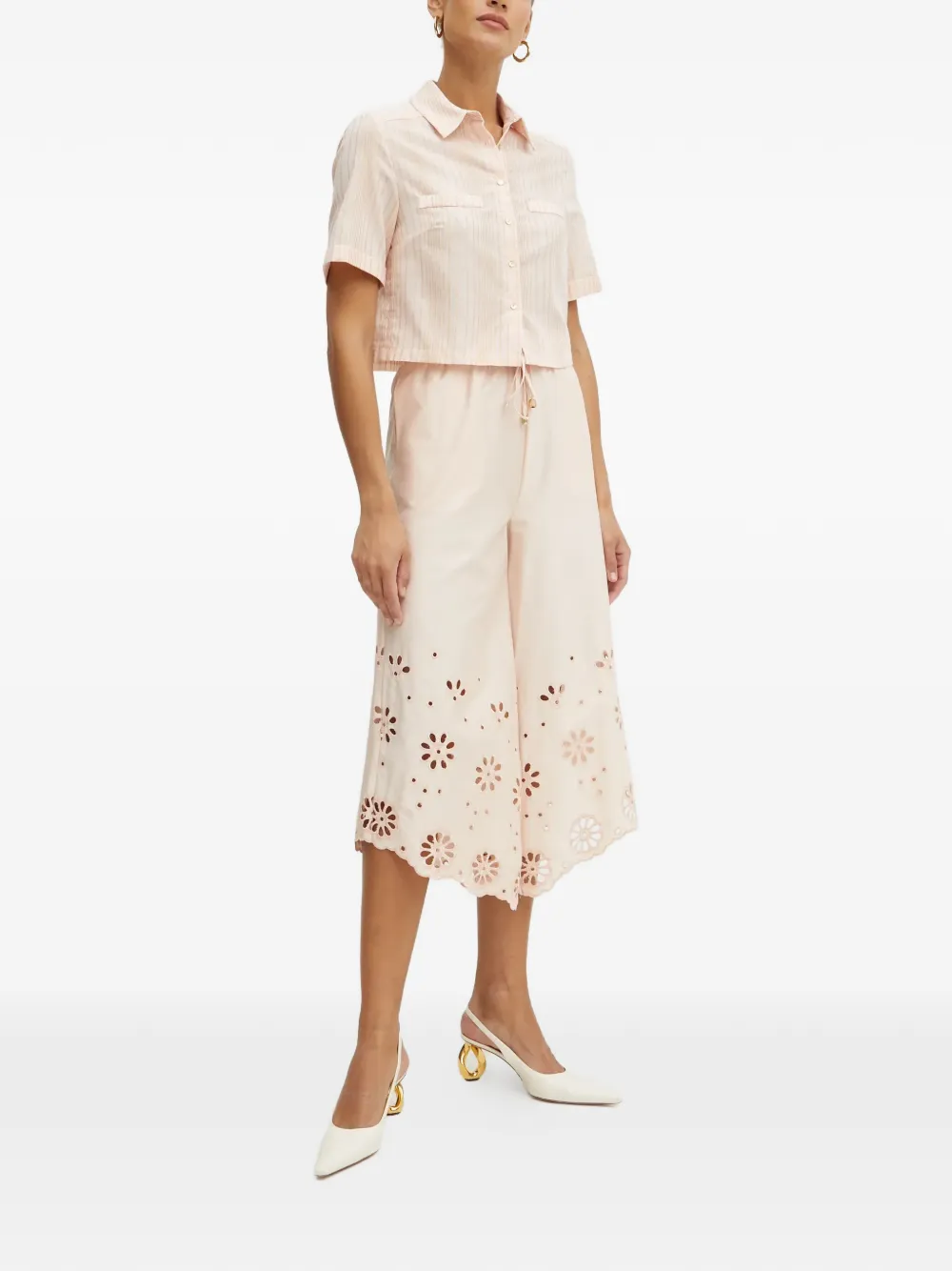 FRACOMINA Broek met uitgesneden details - Beige