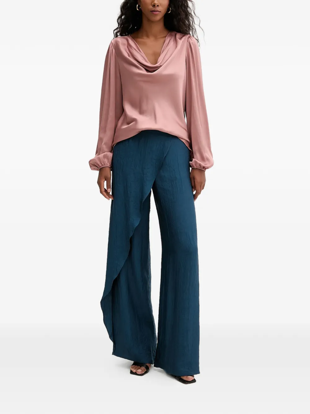 FRACOMINA cowl neck blouse - Roze