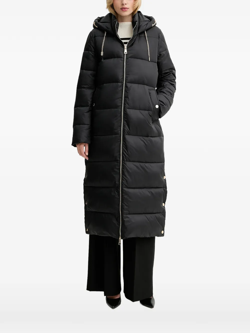 FRACOMINA hooded quilted jacket - Nero