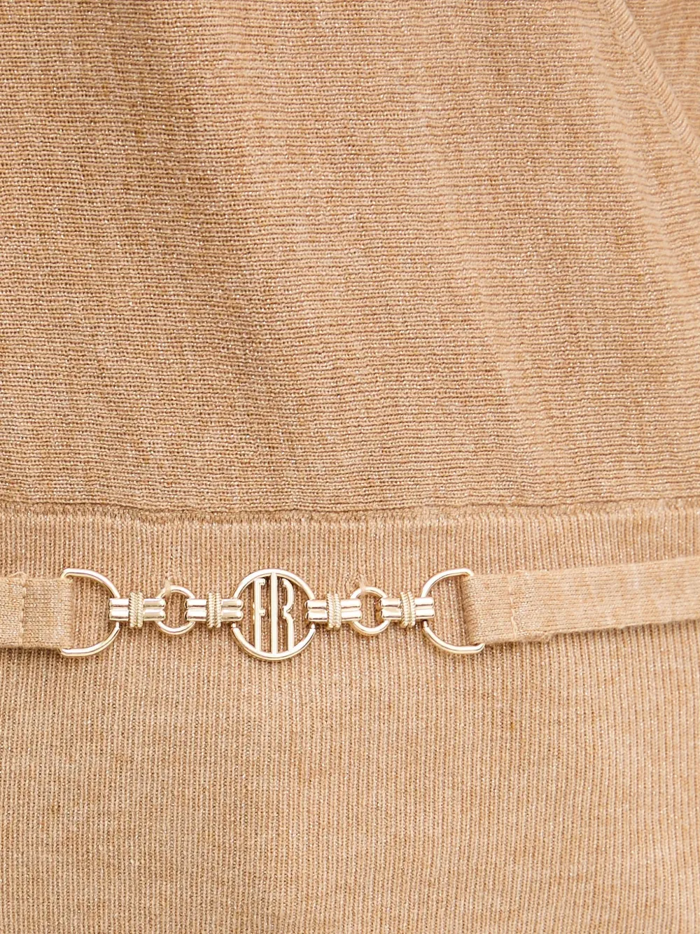V-Neck Buckle Sweater