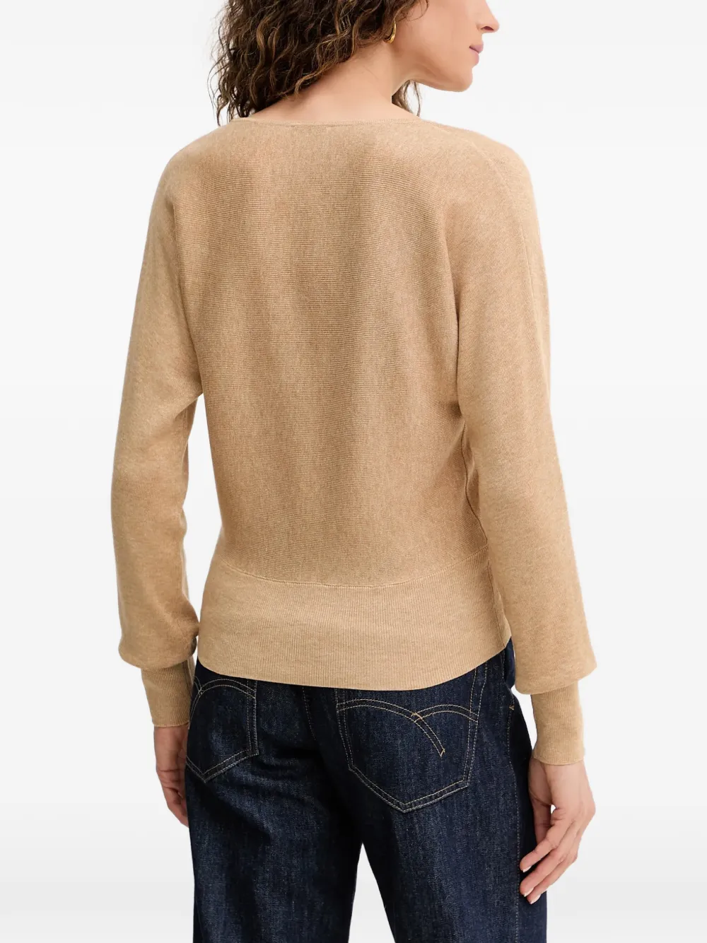 V-Neck Buckle Sweater