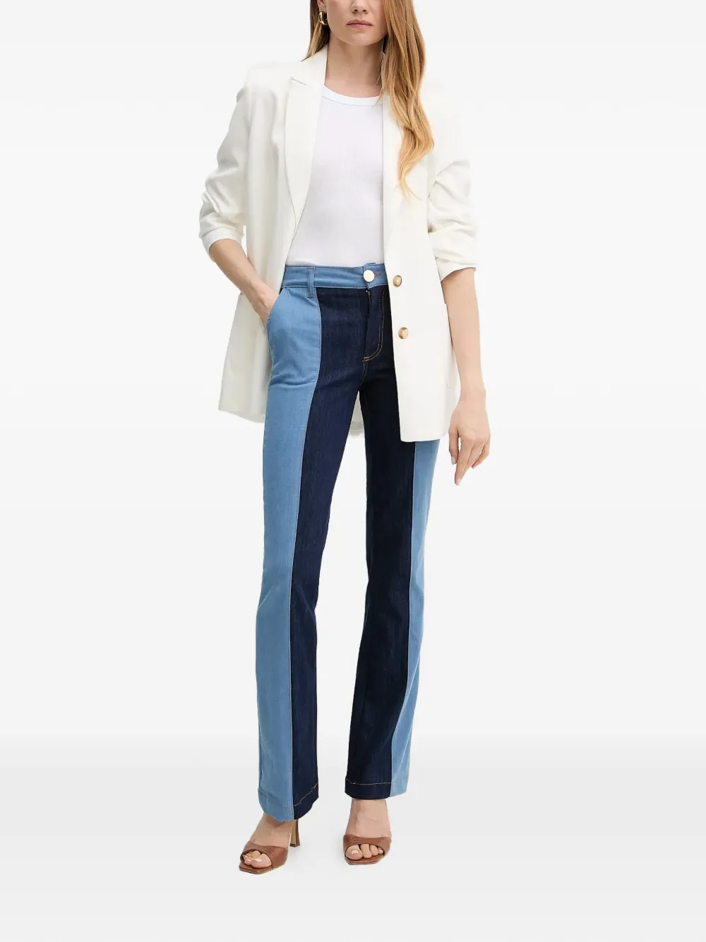 FRACOMINA colour-block jeans - Blauw