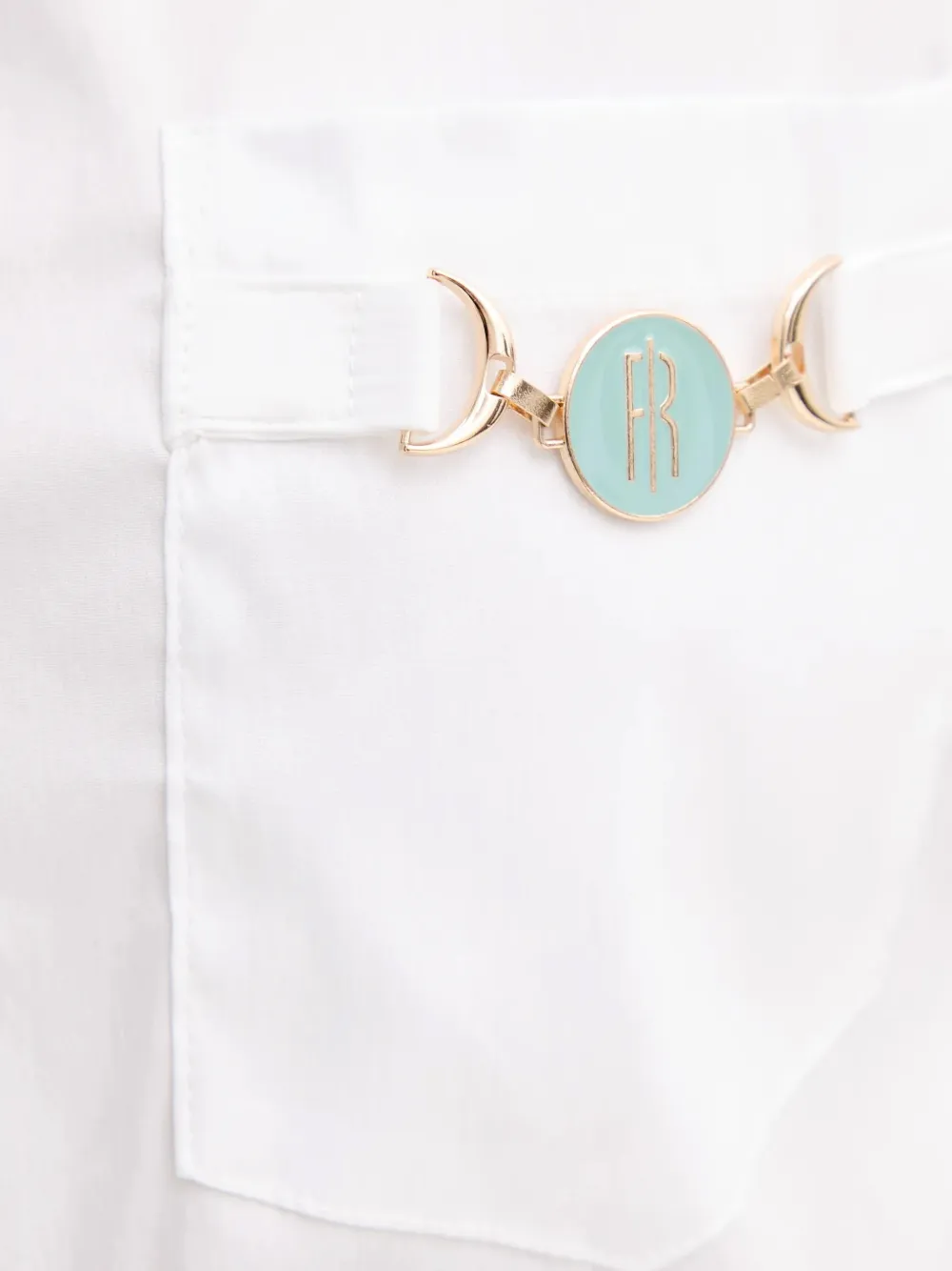 FRACOMINA Blouse verfraaid met zak Wit