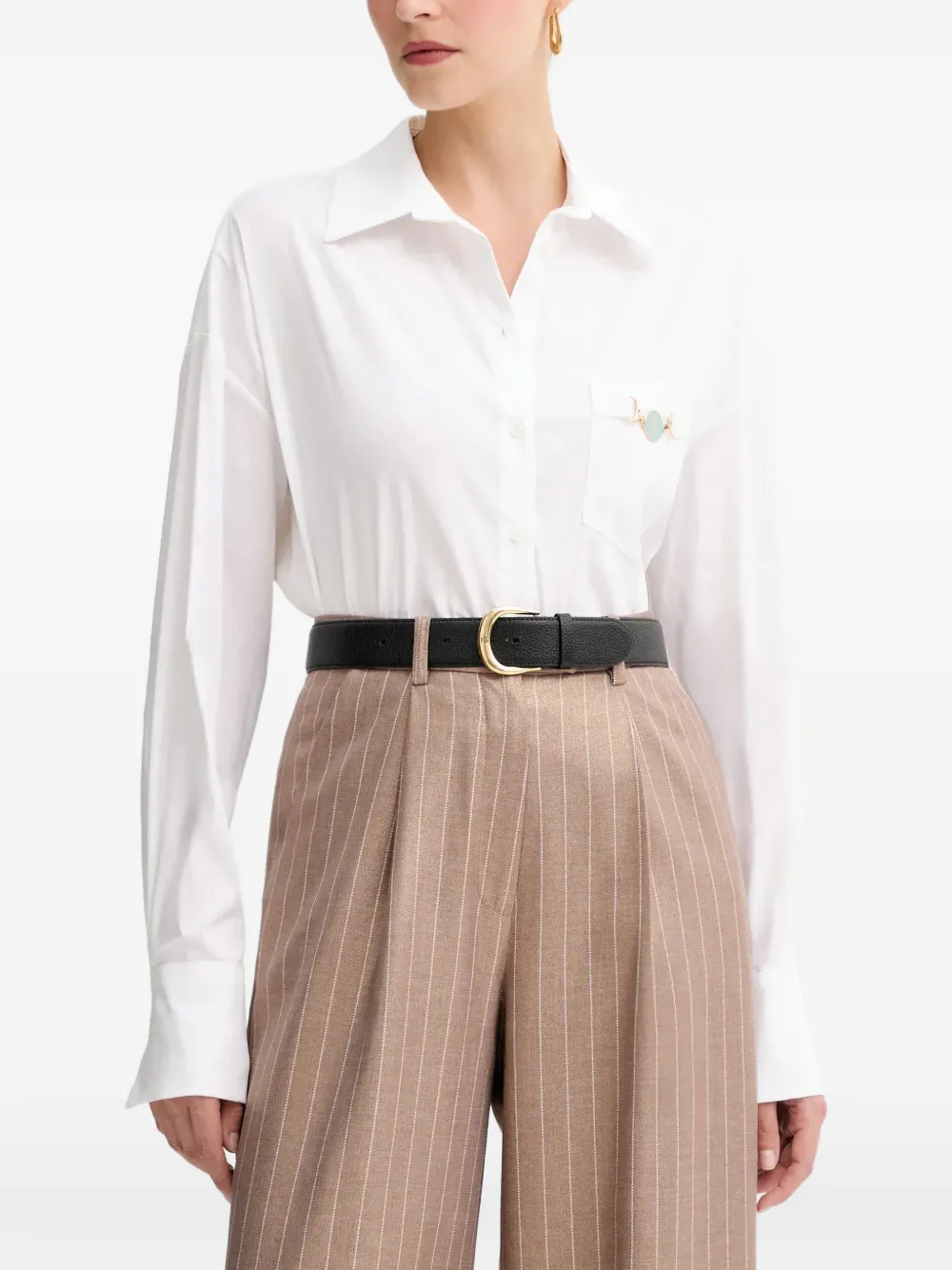 FRACOMINA pocket embellishment shirt - Bianco