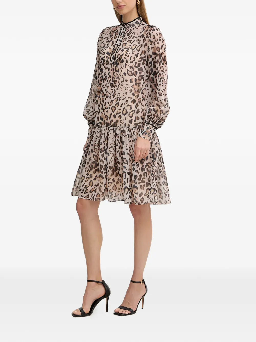  Fracomina Animal-print Mini Dress - Neutrals 