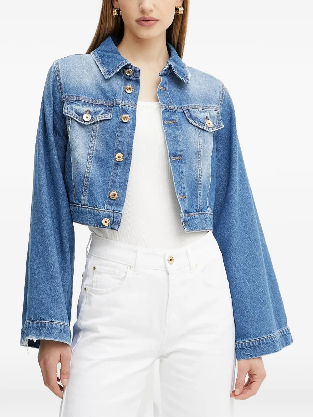 FRACOMINA button frayed jacket | Blue | Image 1