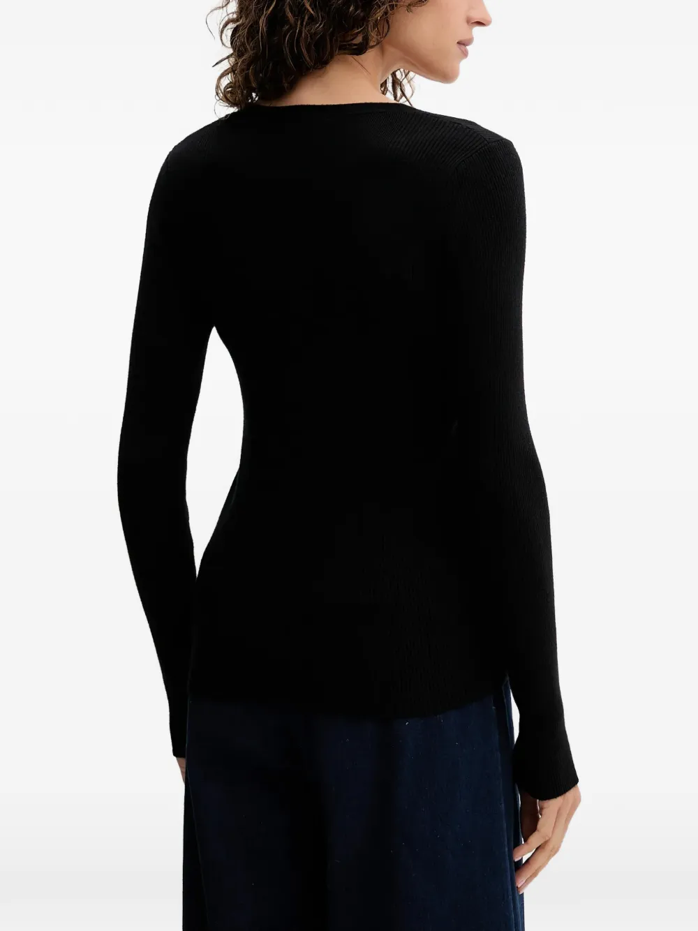  Fracomina Pull à Col V - Noir 