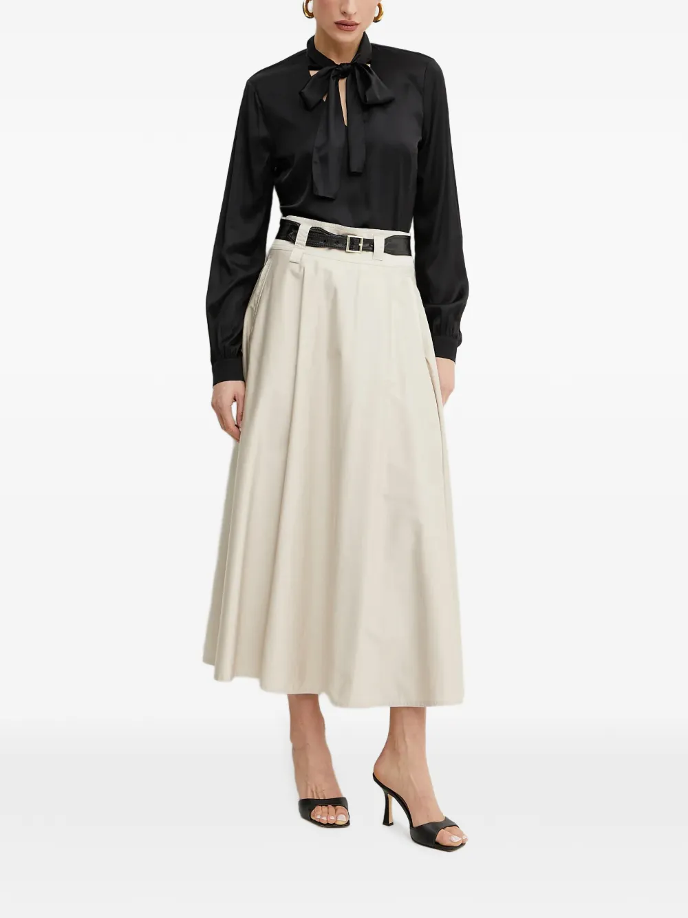 FRACOMINA Top met strik - Zwart