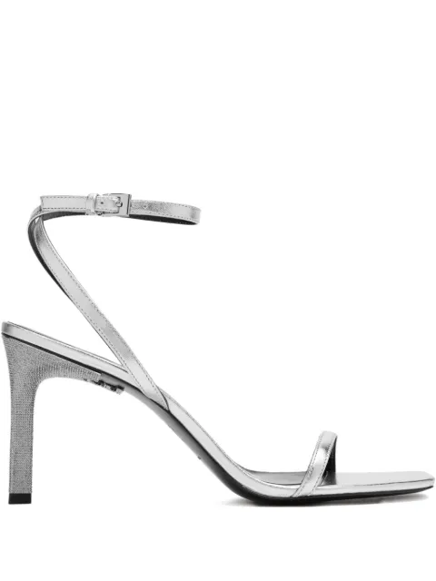 Tory Burch Sandália com salto e tira no tornozelo