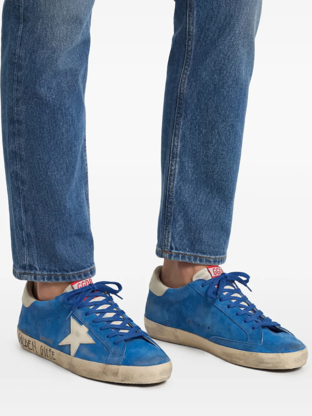 Golden Goose Grafische sneakers met ster Blauw