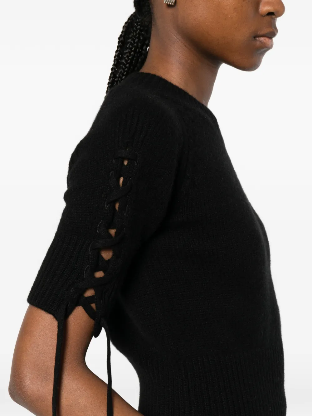 Ermanno Scervino Top met korte mouwen Zwart