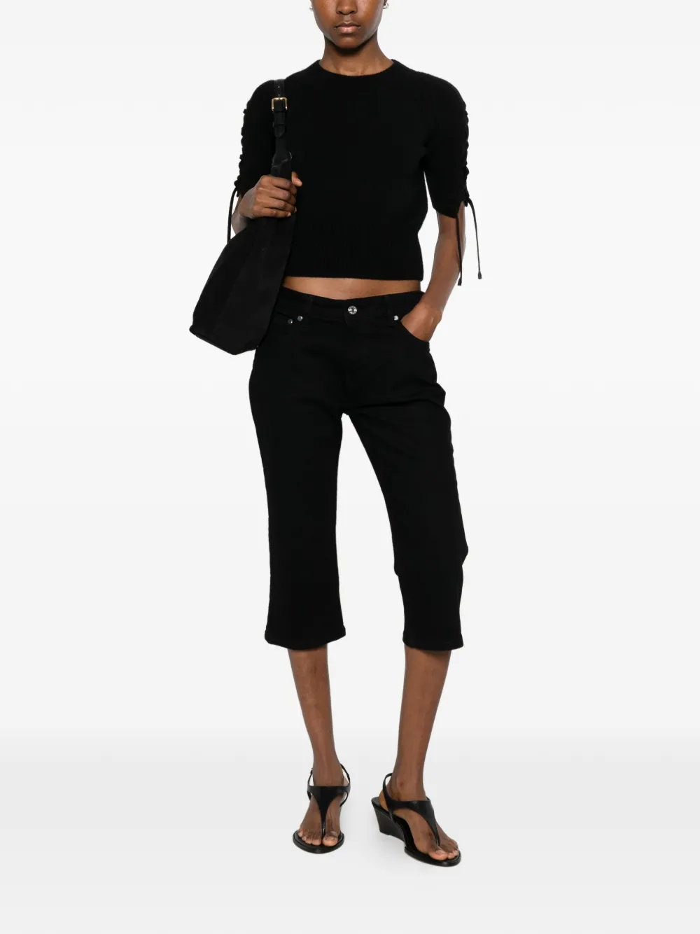 Ermanno Scervino Top met korte mouwen Zwart
