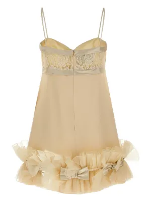 VALENTINO ワンピース レース リボンチョーカー ボウタイ付き S
