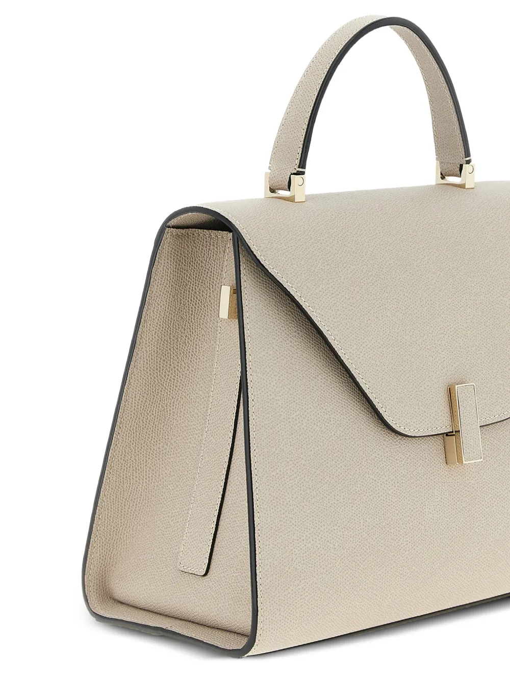  Valextra Large Iside Flap Leather Tote Bag - Neutrals 